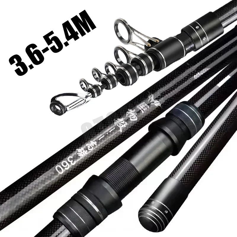 Fishing Rod Surf - Caña de Pescar Telescópica de 3.6m,