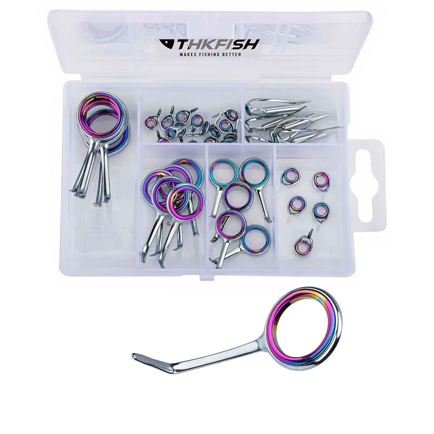 Fishing Rod Tip Replacement - Kit de anillo de guía para