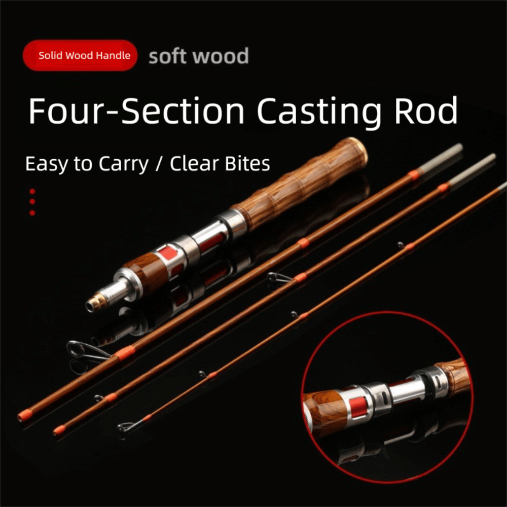 Caña de pescar giratoria de 4  - Fishing Rod Carbon Fiber reseña y precio