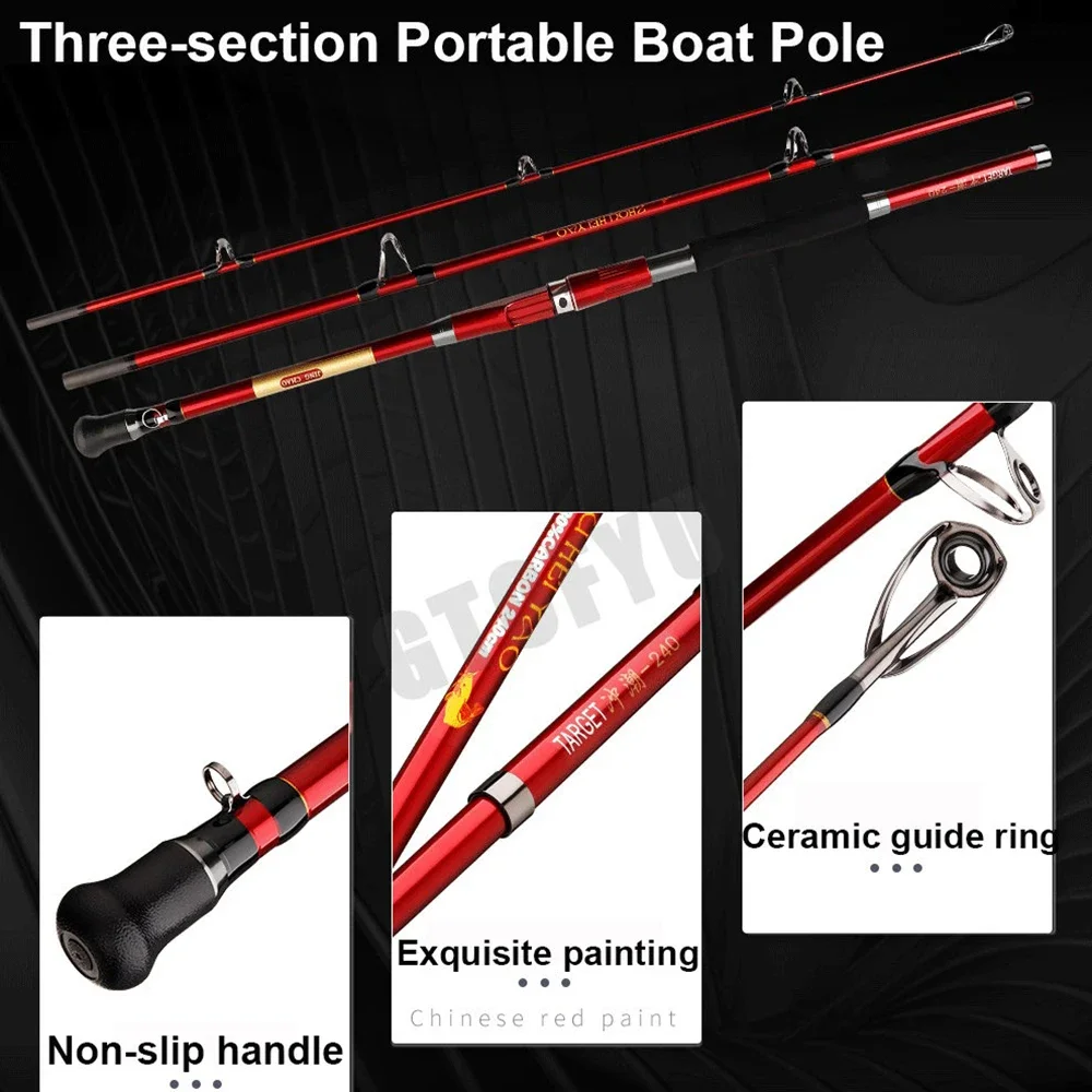 Caña de pescar portátil de 3 p - Fishing Rod Surf reseña y precio